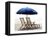 Beach Life on White I-Karen Williams-Framed Stretched Canvas