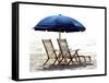 Beach Life on White I-Karen Williams-Framed Stretched Canvas