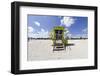 Beach Lifeguard Tower '12 St', in Art Deco Style, Miami South Beach-Axel Schmies-Framed Photographic Print