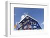 Beach Lifeguard Tower '13 St', with Paint in Style of the Us Flag, Miami South Beach-Axel Schmies-Framed Photographic Print