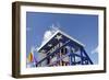 Beach Lifeguard Tower '13 St', with Paint in Style of the Us Flag, Miami South Beach-Axel Schmies-Framed Photographic Print