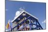 Beach Lifeguard Tower '13 St', with Paint in Style of the Us Flag, Miami South Beach-Axel Schmies-Mounted Photographic Print