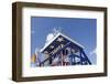 Beach Lifeguard Tower '13 St', with Paint in Style of the Us Flag, Miami South Beach-Axel Schmies-Framed Premium Photographic Print