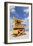 Beach Lifeguard Tower '3 Sts', Atlantic Ocean, Miami South Beach, Art Deco District, Florida, Usa-Axel Schmies-Framed Photographic Print