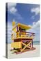 Beach Lifeguard Tower '3 Sts', Atlantic Ocean, Miami South Beach, Art Deco District, Florida, Usa-Axel Schmies-Stretched Canvas