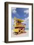 Beach Lifeguard Tower '3 Sts', Atlantic Ocean, Miami South Beach, Art Deco District, Florida, Usa-Axel Schmies-Framed Photographic Print