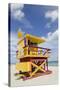 Beach Lifeguard Tower '3 Sts', Atlantic Ocean, Miami South Beach, Art Deco District, Florida, Usa-Axel Schmies-Stretched Canvas