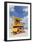 Beach Lifeguard Tower '3 Sts', Atlantic Ocean, Miami South Beach, Art Deco District, Florida, Usa-Axel Schmies-Framed Premium Photographic Print