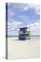 Beach Lifeguard Tower '35 St', Atlantic Ocean, Miami South Beach, Florida, Usa-Axel Schmies-Stretched Canvas