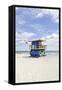 Beach Lifeguard Tower '35 St', Atlantic Ocean, Miami South Beach, Florida, Usa-Axel Schmies-Framed Stretched Canvas