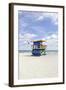 Beach Lifeguard Tower '35 St', Atlantic Ocean, Miami South Beach, Florida, Usa-Axel Schmies-Framed Photographic Print