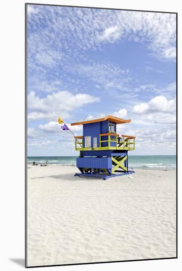 Beach Lifeguard Tower '35 St', Atlantic Ocean, Miami South Beach, Florida, Usa-Axel Schmies-Mounted Photographic Print