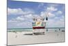 Beach Lifeguard Tower '6 St', Typical Art Deco Design, Miami South Beach-Axel Schmies-Mounted Photographic Print