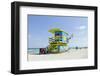 Beach Lifeguard Tower '74 St', Atlantic Ocean, Miami South Beach, Florida, Usa-Axel Schmies-Framed Photographic Print