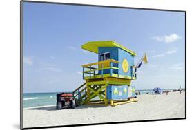 Beach Lifeguard Tower '74 St', Atlantic Ocean, Miami South Beach, Florida, Usa-Axel Schmies-Mounted Photographic Print