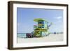 Beach Lifeguard Tower '74 St', Atlantic Ocean, Miami South Beach, Florida, Usa-Axel Schmies-Framed Photographic Print