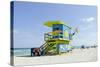 Beach Lifeguard Tower '74 St', Atlantic Ocean, Miami South Beach, Florida, Usa-Axel Schmies-Stretched Canvas