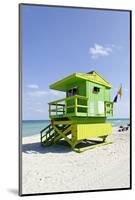 Beach Lifeguard Tower '77 St', Atlantic Ocean, Miami South Beach, Florida, Usa-Axel Schmies-Mounted Photographic Print