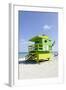 Beach Lifeguard Tower '77 St', Atlantic Ocean, Miami South Beach, Florida, Usa-Axel Schmies-Framed Photographic Print