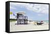 Beach Lifeguard Tower '79 St', Miami South Beach, Florida, Usa-Axel Schmies-Framed Stretched Canvas