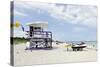 Beach Lifeguard Tower '79 St', Miami South Beach, Florida, Usa-Axel Schmies-Stretched Canvas