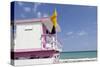 Beach Lifeguard Tower '83 St', Atlantic Ocean, Miami South Beach, Florida, Usa-Axel Schmies-Stretched Canvas