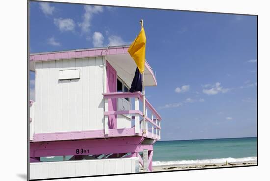 Beach Lifeguard Tower '83 St', Atlantic Ocean, Miami South Beach, Florida, Usa-Axel Schmies-Mounted Photographic Print