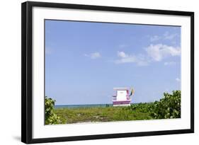 Beach Lifeguard Tower '83 St', Atlantic Ocean, Miami South Beach, Florida, Usa-Axel Schmies-Framed Photographic Print