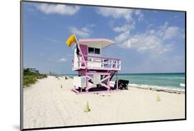 Beach Lifeguard Tower '83 St', Atlantic Ocean, Miami South Beach, Florida, Usa-Axel Schmies-Mounted Premium Photographic Print
