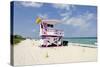 Beach Lifeguard Tower '83 St', Atlantic Ocean, Miami South Beach, Florida, Usa-Axel Schmies-Stretched Canvas