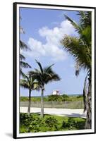 Beach Lifeguard Tower '83 St', Atlantic Ocean, Miami South Beach, Florida, Usa-Axel Schmies-Framed Premium Photographic Print