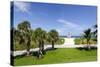 Beach Lifeguard Tower 'Jetty', Bicycle Rental Station in South Point Park, Florida-Axel Schmies-Stretched Canvas