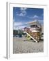 Beach Lifeguard Tower, South Beach, Miami, Florida-Walter Bibikow-Framed Photographic Print