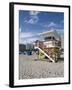 Beach Lifeguard Tower, South Beach, Miami, Florida-Walter Bibikow-Framed Photographic Print