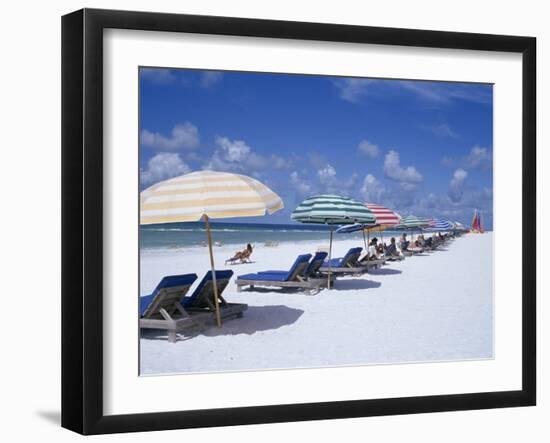 Beach, Longboat Key, Sarasota, Florida, USA-John Miller-Framed Premium Photographic Print