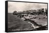 Beach, Looking West, Worthing, Sussex, 1935-null-Framed Stretched Canvas