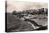 Beach, Looking West, Worthing, Sussex, 1935-null-Stretched Canvas