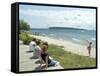 Beach, Mackinac Island, Michigan, USA-Ethel Davies-Framed Stretched Canvas