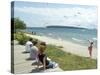 Beach, Mackinac Island, Michigan, USA-Ethel Davies-Stretched Canvas