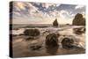 Beach, Malibu, California, USA: Famous El Matador Beach During Sunset In Summer-Axel Brunst-Stretched Canvas