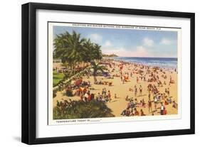 Beach, Miami Beach, Florida-null-Framed Art Print