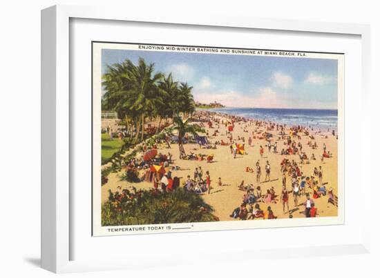 Beach, Miami Beach, Florida-null-Framed Art Print