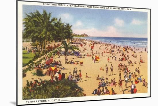 Beach, Miami Beach, Florida-null-Mounted Art Print