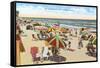 Beach, Miami Beach Florida-null-Framed Stretched Canvas