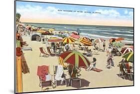 Beach, Miami Beach Florida-null-Mounted Art Print