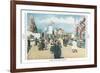 Beach Midway, Chicago World Fair-null-Framed Art Print