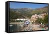 Beach, Milocer, Budva Bay, the Budva Riviera, Montenegro, Europe-Frank Fell-Framed Stretched Canvas