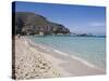 Beach, Mondello, Palermo, Sicily, Italy, Mediterranean, Europe-Martin Child-Stretched Canvas