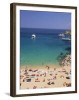 Beach, Mykonos, Greece-Walter Bibikow-Framed Premium Photographic Print