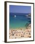 Beach, Mykonos, Greece-Walter Bibikow-Framed Premium Photographic Print